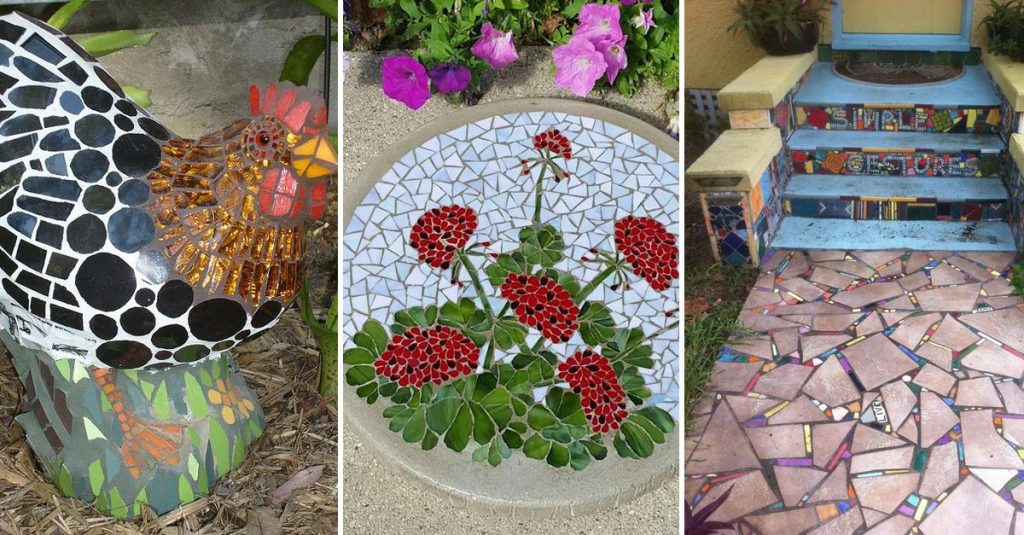20 Beautiful Ideas With Garden Mosaics